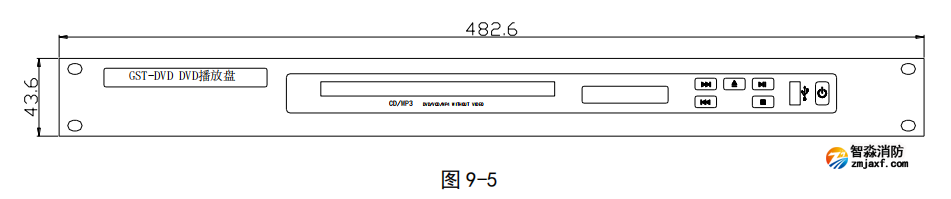 海灣GST-DVD 型 DVD 播放盤(可選配)接線安裝技術(shù) 海灣GST-DVD 型 DVD 播放盤(可選配)接線安裝技術(shù)