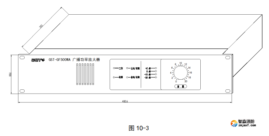 海灣GST-GF500WA/300WA/150WA 型廣播功率放大器接線安裝技術(shù) 海灣GST-GF500WA/300WA/150WA 型廣播功率放大器接線安裝技術(shù)